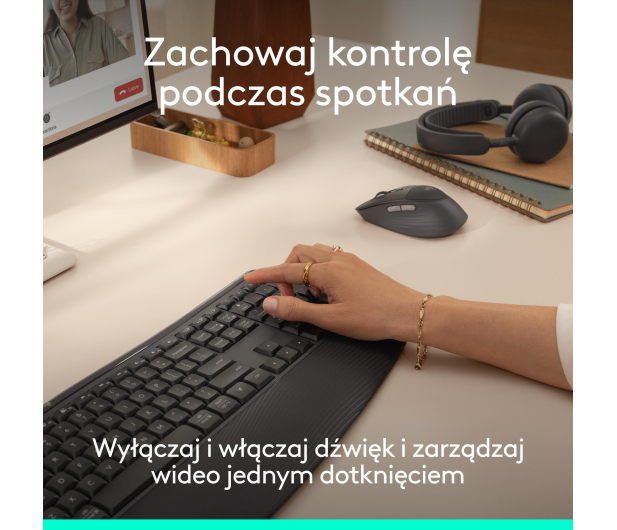 Logitech Signature Comfort Plus MK880 grafitowy - 1533424 - zdjęcie 12